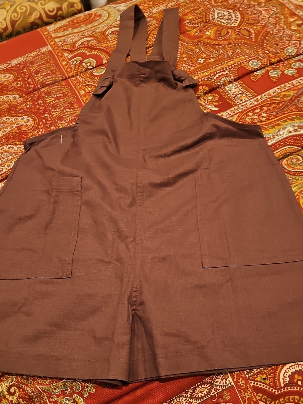 Zenana Outfitters Brown Short Overalls